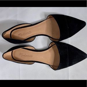 Madewell D’Orsay Flats Black Suede 8.5